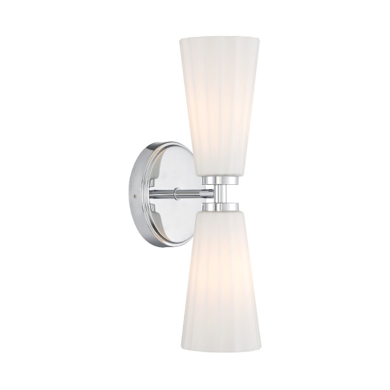 Savoy House M90109 2-lt 15" Tall LED Wall Sconce - Chrome