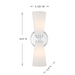 Savoy House M90109 2-lt 15" Tall LED Wall Sconce - Chrome