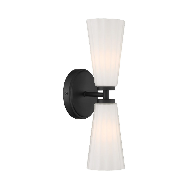 Savoy House M90109 2-lt 15" Tall LED Wall Sconce - Matte Black