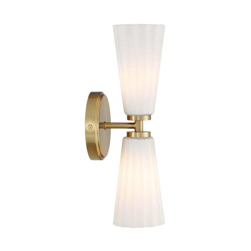 Savoy House M90109 2-lt 15" Tall LED Wall Sconce - Natural Brass