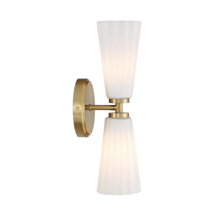 Savoy House M90109 2-lt 15" Tall LED Wall Sconce - Natural Brass