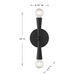 Savoy House M90110 2-lt 10" Tall LED Wall Sconce - Matte Black