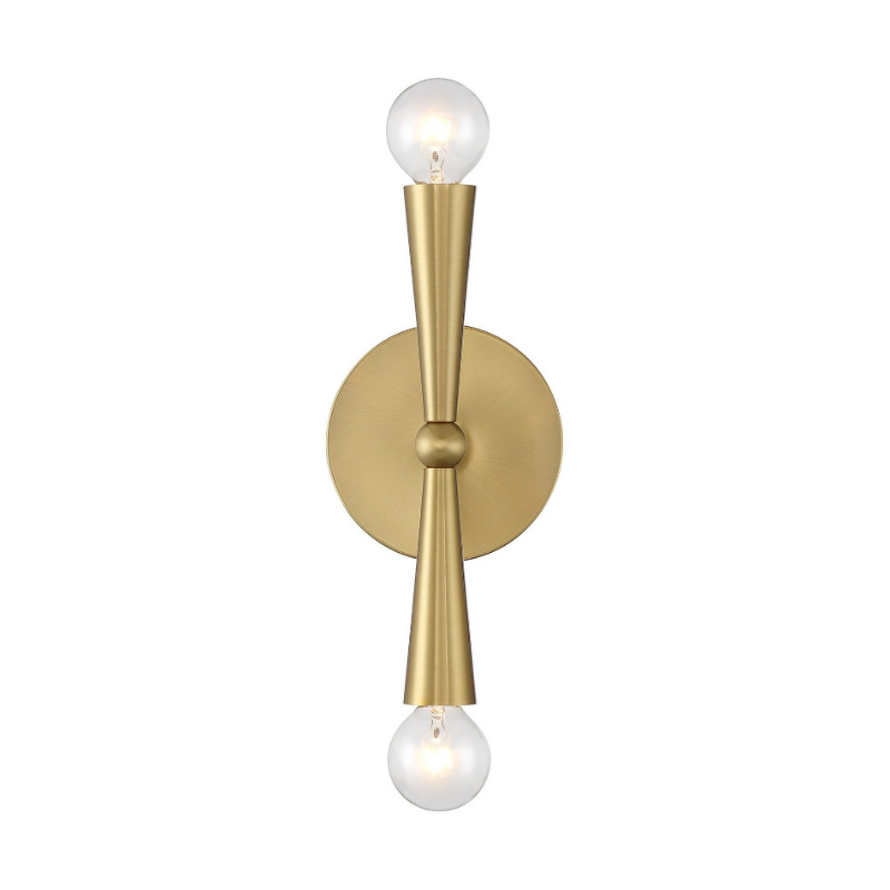 Savoy House M90110 2-lt 10" Tall LED Wall Sconce - Natural Brass