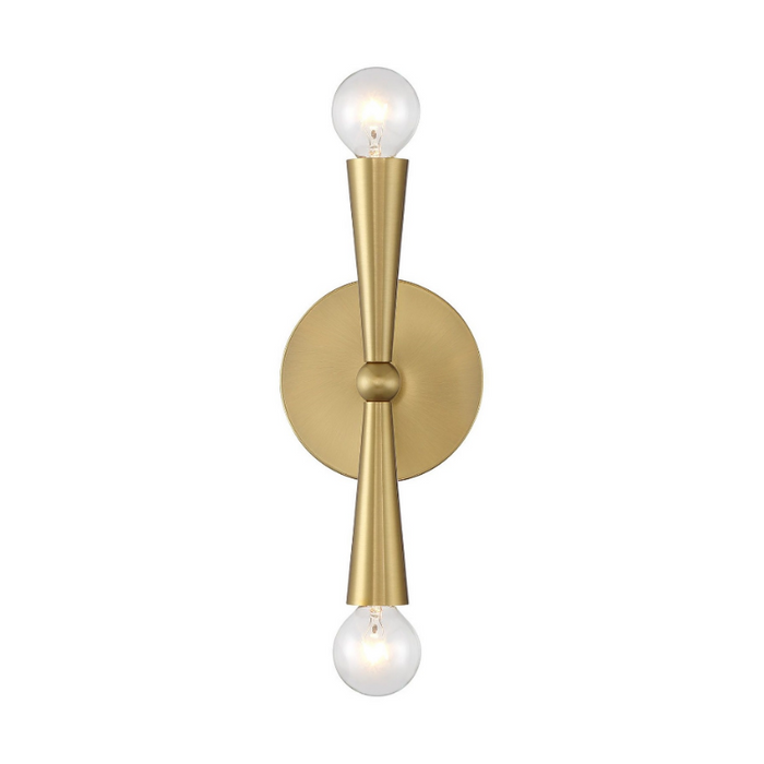 Savoy House M90110 2-lt 10" Tall LED Wall Sconce - Natural Brass