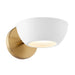 Savoy House M90113 1-lt 7" LED Wall Sconce - White/Natural Brass