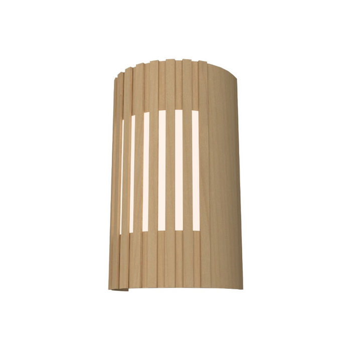 Accord 420 Slatted 2-lt 12" Tall LED Wall Light, E26 Base - Maple