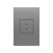 Adorne ARUSB30PD 30W Ultra-Fast Plus Power Delivery USB Type-C/C Outlet Module - Magnesium