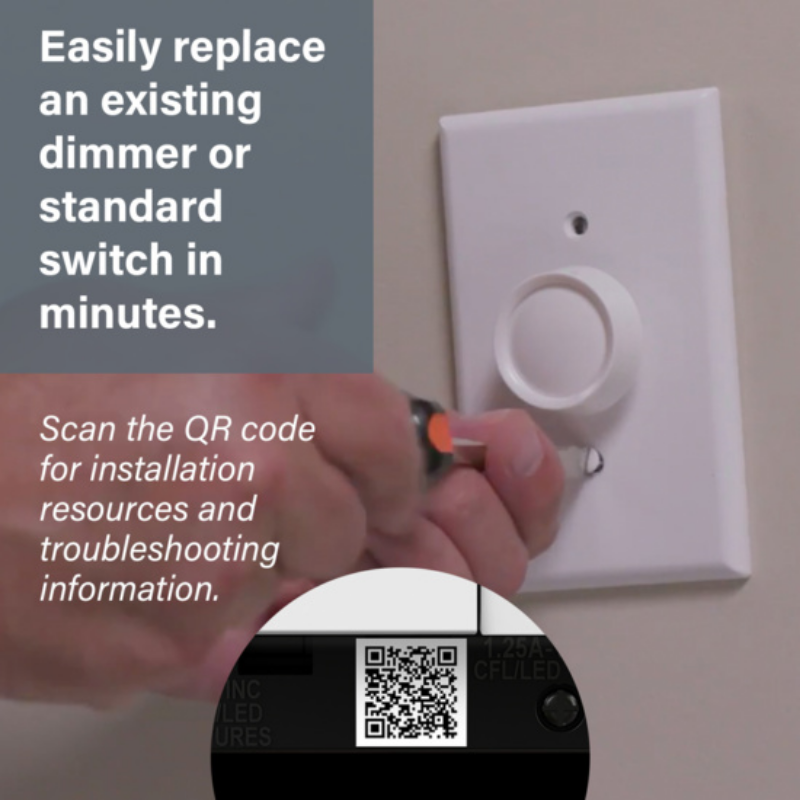 Adorne ADPD153L 150W Paddle LED Advanced Dimmer with Microban, 120V