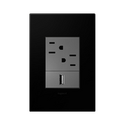 Adorne AWP Screwless Wall Plate, Black Ink - 1+ Gang