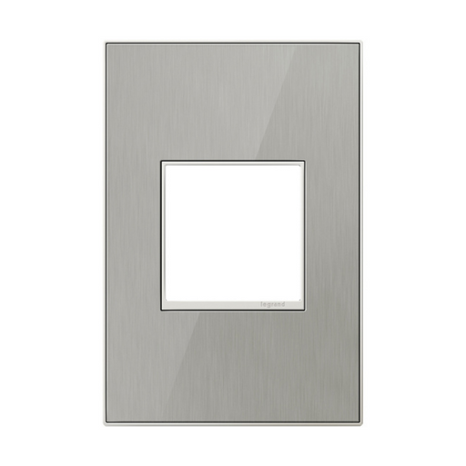 Adorne AWM Screwless Wall Plate, Brushed Stainless - 1 Gang