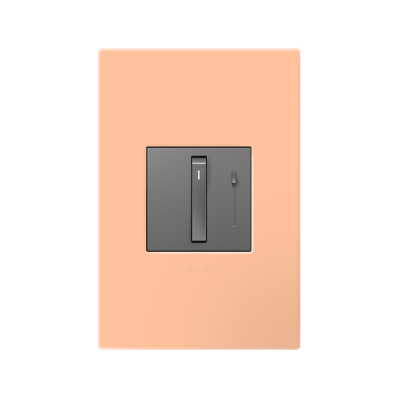 Adorne AWP Screwless Wall Plate with Microban, Peachy - 1 Gang