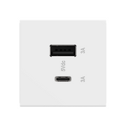 Adorne ARUSB2AC6 15W Ultra-Fast USB Type-A/C Outlet Module, 125V - White
