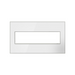 Adorne AWM Screwless Wall Plate, Mirror White on White - 4 Gang