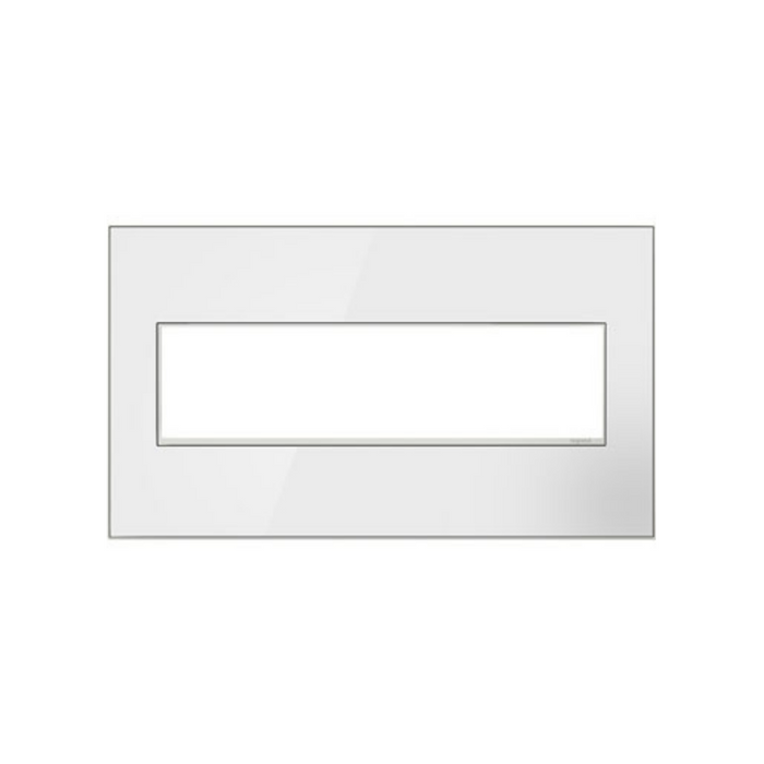 Adorne AWM Screwless Wall Plate, Mirror White - 4 Gang