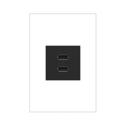 Adorne ARUSB2AA6 3.1A Ultra-Fast USB Type-A/A Outlet Module - Graphite