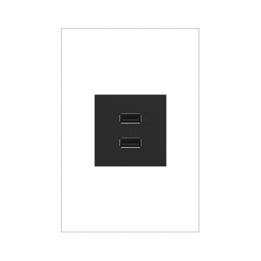 Adorne ARUSB2AA6 3.1A Ultra-Fast USB Type-A/A Outlet Module - Graphite