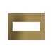 Adorne AWC Screwless Wall Plate, Brushed Satin Brass - 3 Gang