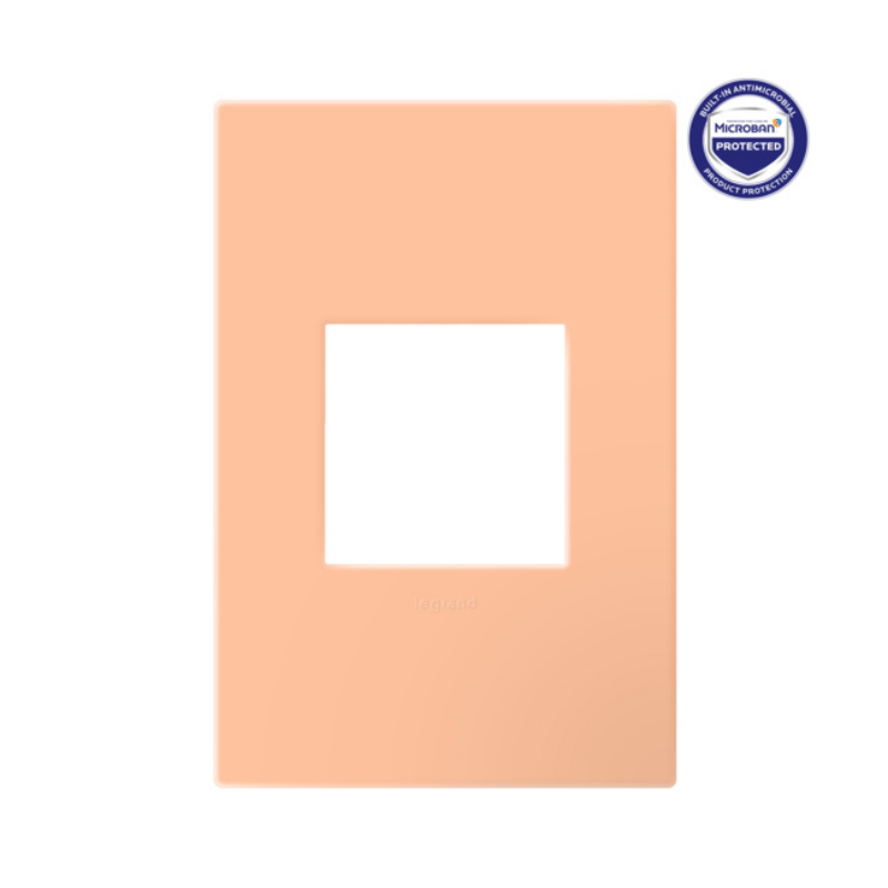 Adorne AWP Screwless Wall Plate with Microban, Peachy - 1 Gang