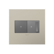 Adorne AWC Screwless Wall Plate, Satin Nickel - 2 Gang