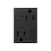 Adorne AGFTR2153 Plus Size Tamper-Resistant 15A Duplex Self-Test GFCI Receptacles, 125V - Graphite