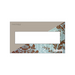 Adorne AWM Screwless Wall Plate, Custom with White Trim - 4 Gang