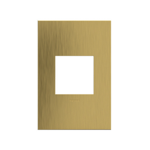 Adorne AWC Screwless Wall Plate, Brushed Satin Brass - 1 Gang
