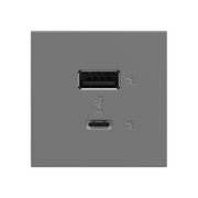 Adorne ARUSB2AC6 15W Ultra-Fast USB Type-A/C Outlet Module, 125V - Magnesium