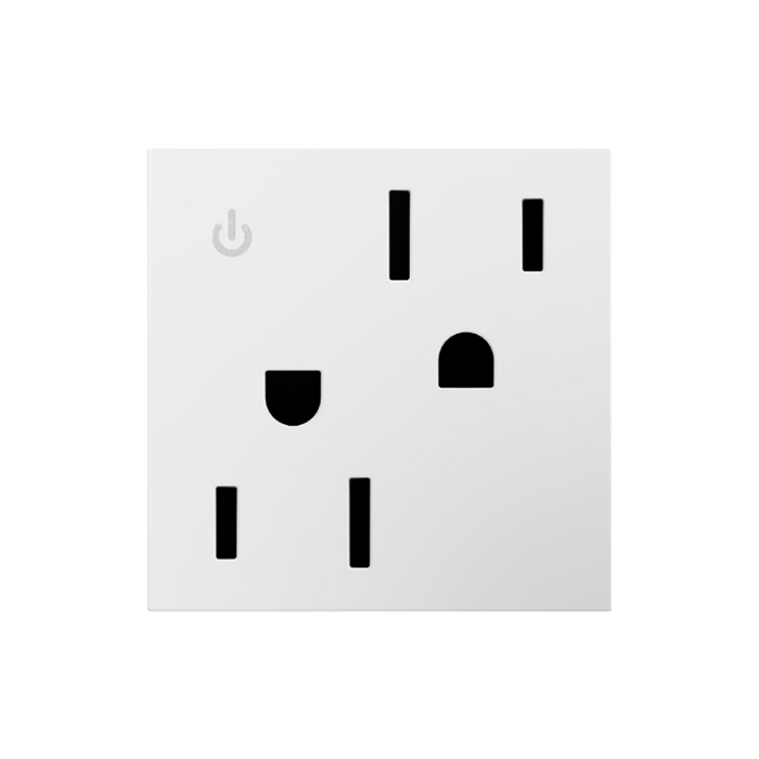 Adorne ARCD152 15A Tamper-Resistant Dual-Controlled Outlet, 125V - White