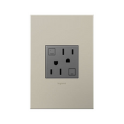 Adorne AGFTR2152 Tamper-Resistant 15A Duplex Self-Test GFCI Receptacles, 125V - Magnesium