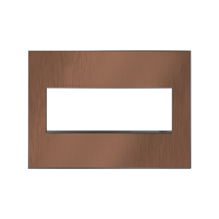 Adorne AWM Screwless Wall Plate, Copper - 3 Gang