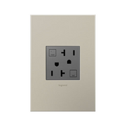Adorne AGFTR2202 Tamper-Resistant 20A Duplex Self-Test GFCI Receptacles, 125V - Magnesium