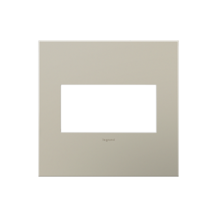 Adorne AWC Screwless Wall Plate, Satin Nickel - 2 Gang