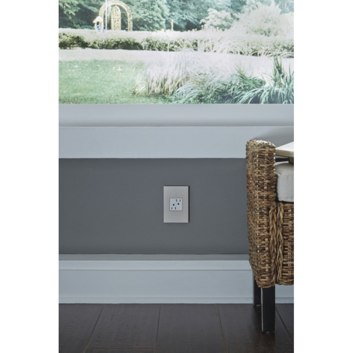 Adorne AWP Screwless Wall Plate with Microban, Greige
