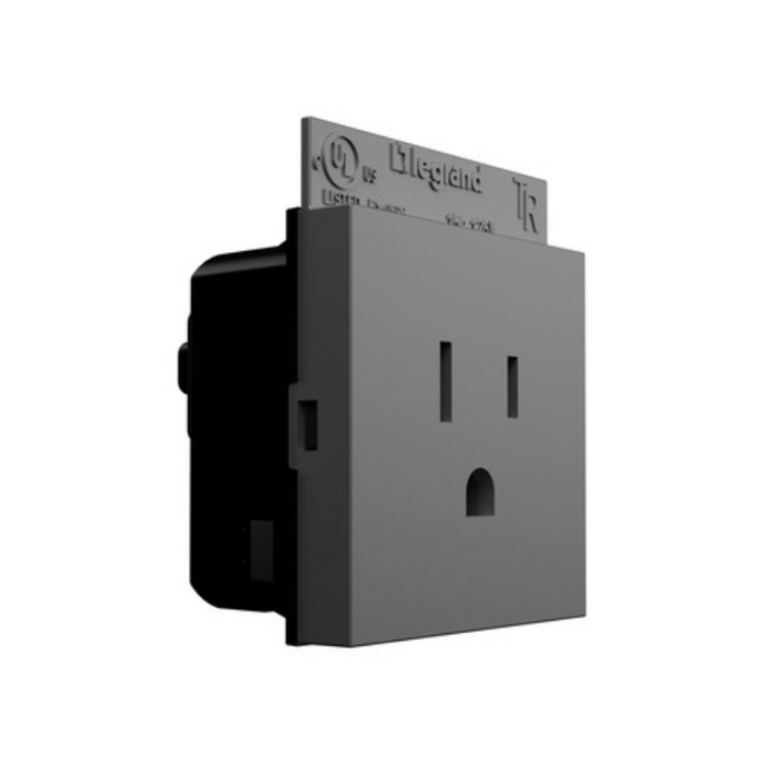 Adorne ARTR151 15A Single Tamper-Resistant Outlet, 125V - Magnesium
