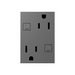 Adorne AGFTR2153 Plus Size Tamper-Resistant 15A Duplex Self-Test GFCI Receptacles, 125V - Magnesium