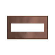 Adorne AWC Screwless Wall Plate, Matte Antique Copper - 4 Gang