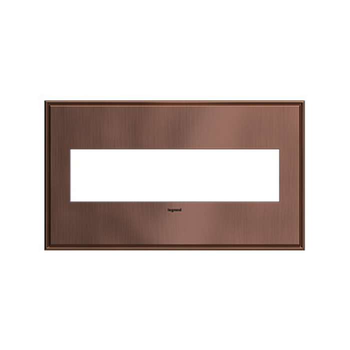 Adorne AWC Screwless Wall Plate, Matte Antique Copper - 4 Gang