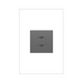 Adorne ARUSB30PD 30W Ultra-Fast Plus Power Delivery USB Type-C/C Outlet Module - Magnesium