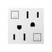 Adorne AGFTR2152 Tamper-Resistant 15A Duplex Self-Test GFCI Receptacles, 125V - White