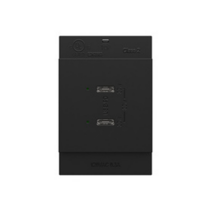 Adorne ARUSB30PD 30W Ultra-Fast Plus Power Delivery USB Type-C/C Outlet Module - Graphite