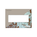Adorne AWM Screwless Wall Plate, Custom with White Trim - 3 Gang