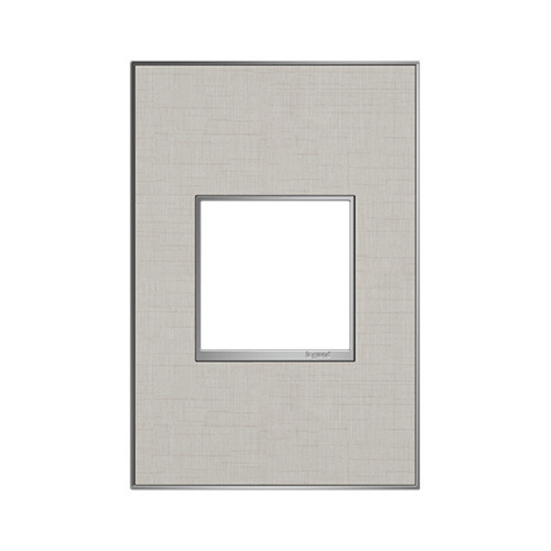 Adorne AWM Screwless Wall Plate, True Linen - 1 Gang