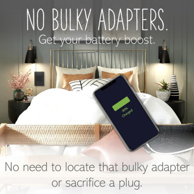 Adorne ARUSB2AA6 3.1A Ultra-Fast USB Type-A/A Outlet Module