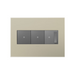 Adorne AWP Screwless Wall Plate with Microban, Titanium - 3 Gang