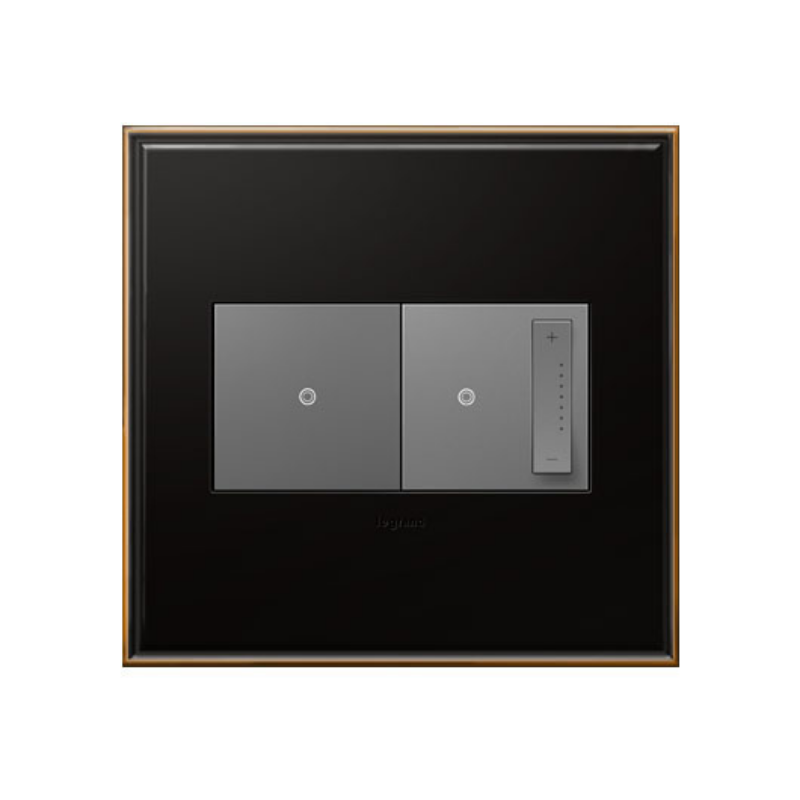 Adorne AWC Screwless Wall Plate, Oil-Rubbed Bronze - 2 Gang