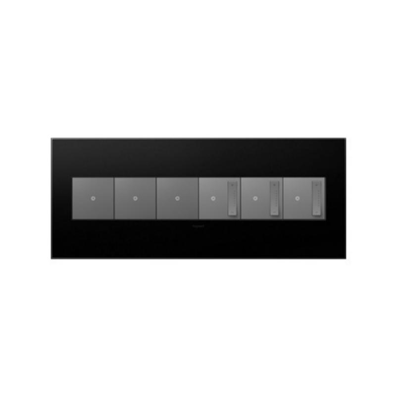 Adorne AWP Screwless Wall Plate with Microban, Graphite