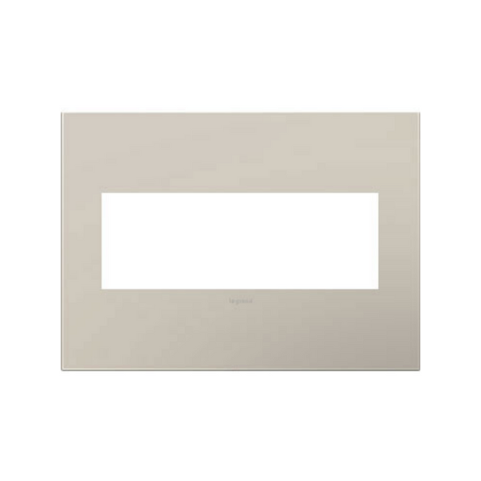 Adorne AWP Screwless Wall Plate with Microban, Greige - 3 Gang