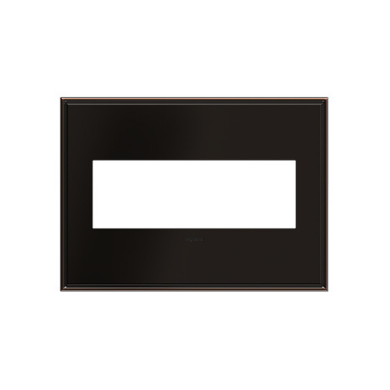 Adorne AWC Screwless Wall Plate, Oil-Rubbed Bronze - 3 Gang