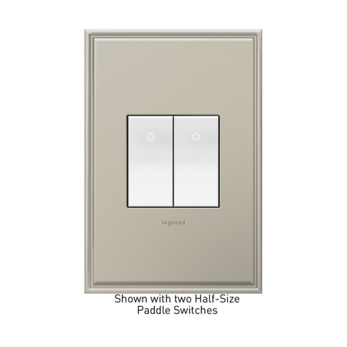 Adorne ASPD1531 Half Size Paddle Switch with Microban, Single-Pole/3-Way, 120/277V - White