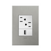 Adorne AWC Screwless Wall Plate, Brushed Stainless Steel - 1+ Gang